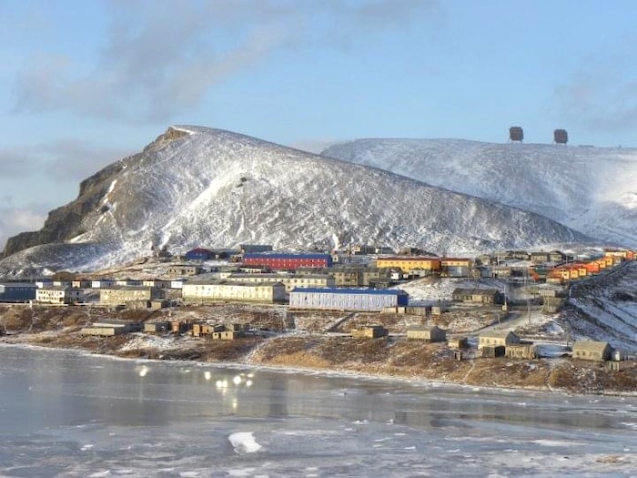 Figure 2. My Sireniki village with antennas from army base on top. Photo courtesy of Luda Kinok. Figure 2. My Sireniki village with antennas from army base on top. Photo courtesy of Luda Kinok.